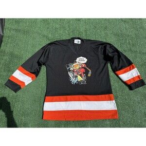 Rare Vintage 1990s Garfield Hockey Jersey Check Please Made In USA Size XL